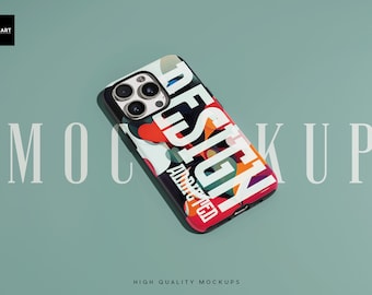 Mockup della custodia rigida per iPhone 15Pro v.12