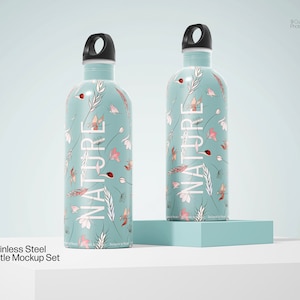 Stainless Steel Bottle Mockup 7