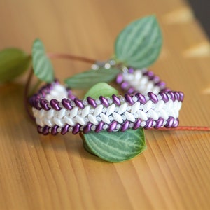 Mini herringbone bracelet 2 colors, elegant and handmade