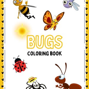 Bugs Colouring Sheets. 20 Pages. Instant download, printable colouring sheets.