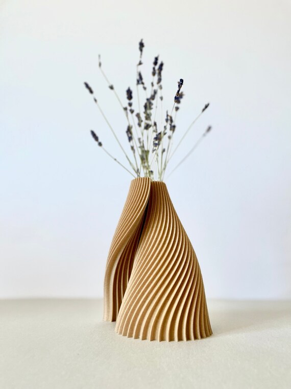 Eco Friendly Vase 3D Printed Vase Biodegradable Wood Etsy
