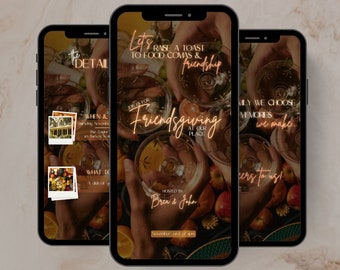 Let's Raise a Toast Friendsgiving Invitation, Thanksgiving Invite Template, Friendsgiving Invitation Digital, Funny Friendsgiving Invite,