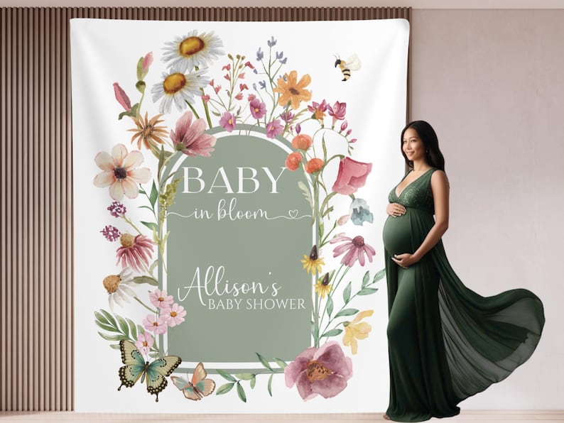 Arch Baby in Bloom Baby Shower Backdrop