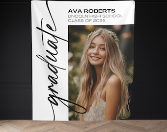 Custom Graduation Photo Backdrop: Class of 2025 Party Decor