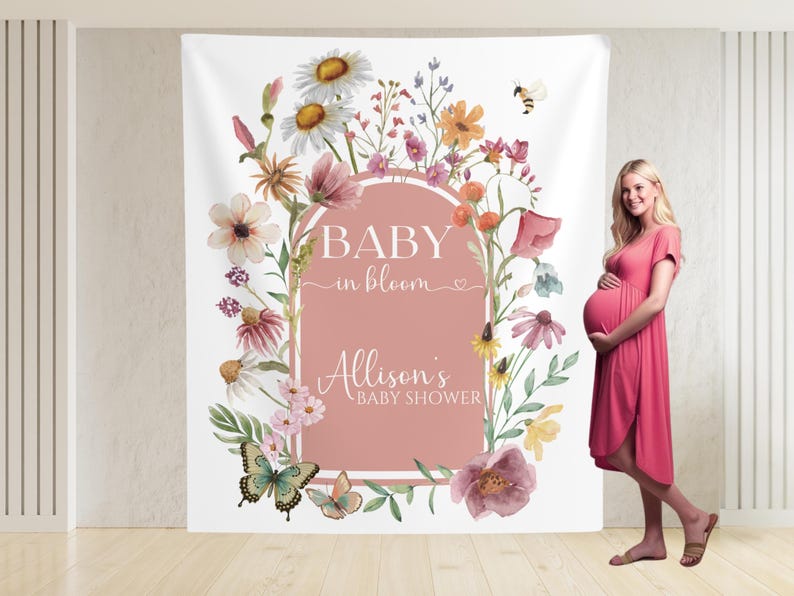 Arch Baby in Bloom Baby Shower Backdrop