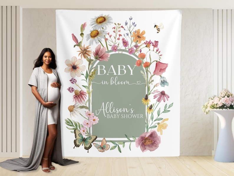 Arch Baby in Bloom Baby Shower Backdrop