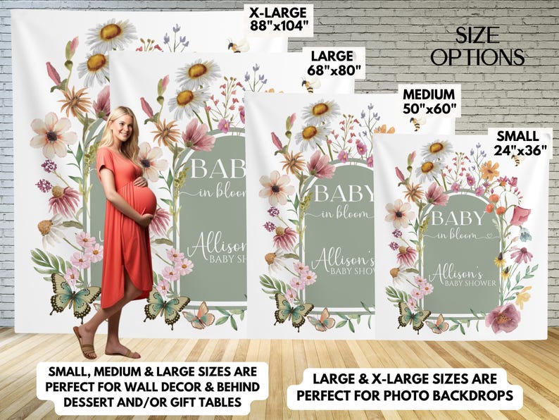 Arch Baby in Bloom Baby Shower Backdrop