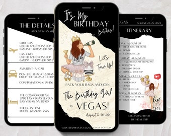 Itinerario del viaggio di compleanno per cellulare: weekend tra ragazze a Las Vegas (download digitale)
