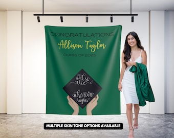 Personalized Graduation Party Banner: Class of 2025, Custom School Colors