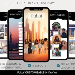 Itinerário de viagem para Dubai Black Girls, modelo de itinerário de viagem para celular, modelos de agente de viagens, itinerário de viagem para Dubai, guia de viagens em grupo