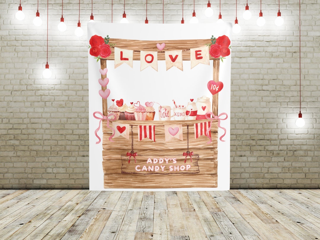 Valentines Kissing Booth Stand, Kissing Booth Backdrop for Photos ...