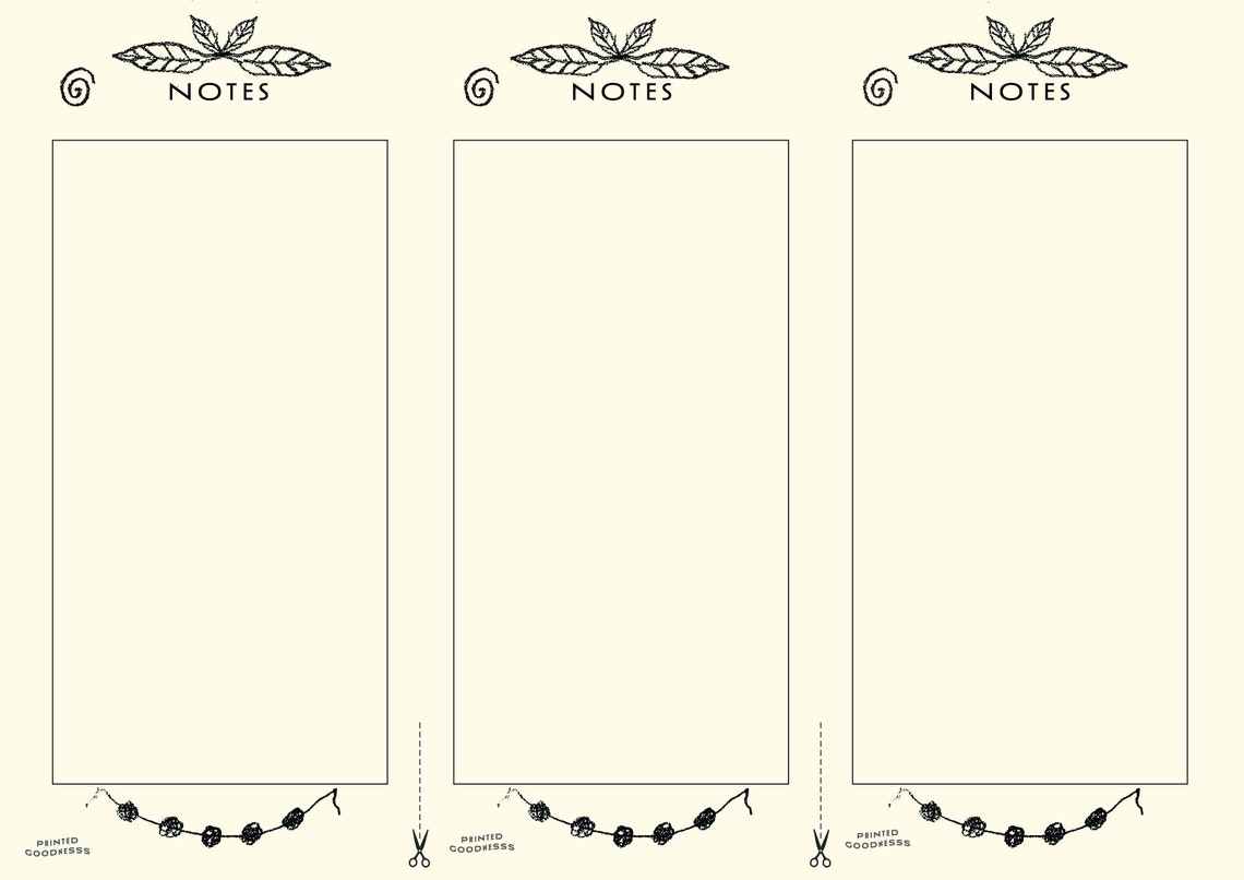 Printable Illustrated Notes Planner - Etsy