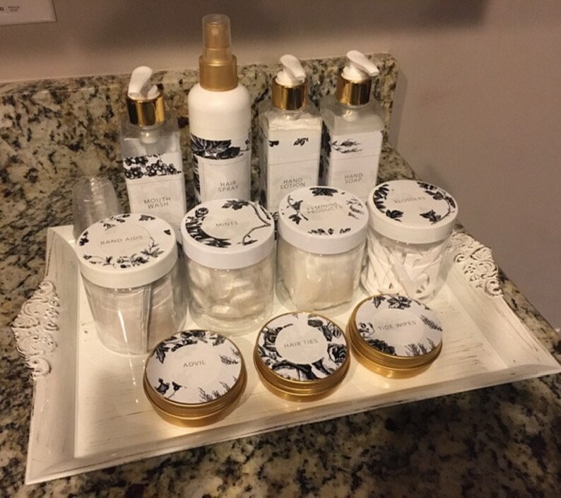 Wedding Bathroom Basket Amenities Tray Wedding Toiletries Etsy