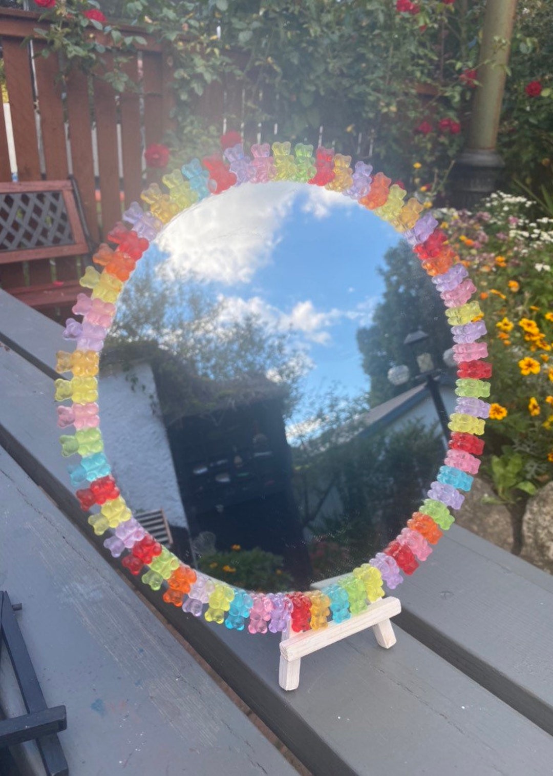 Colourful Gummy Bear Mirror With Stand Etsy