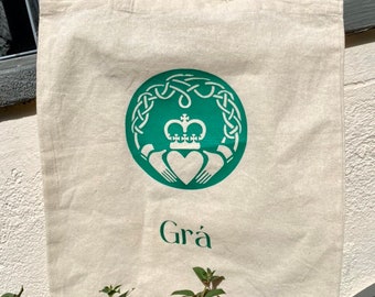 Claddagh Canvas Tote Bag Irish Gifts