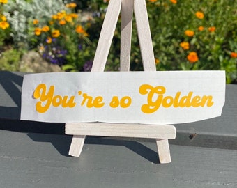 Mirror Decal -Lyrics You’re so Golden- Removable