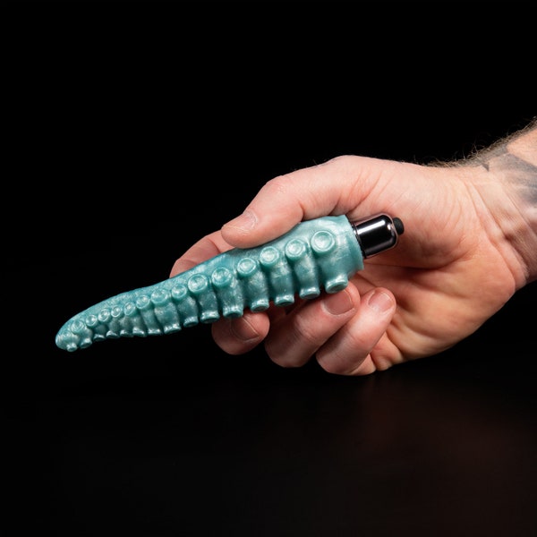 Fantasy Silicone Vibe Sleeve - Vibrating Dildo - Vibrator Sex Toy - Silicone Sex Toy - Platinum Silicone - Handmade - Mature