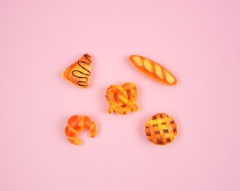 Set di magneti da forno / Magnete per baguette, croissant, pasta sfoglia pretzel / Regalo per la casa per gli amici / Magnete per frigorifero con pane / Decorazione accogliente per la cucina