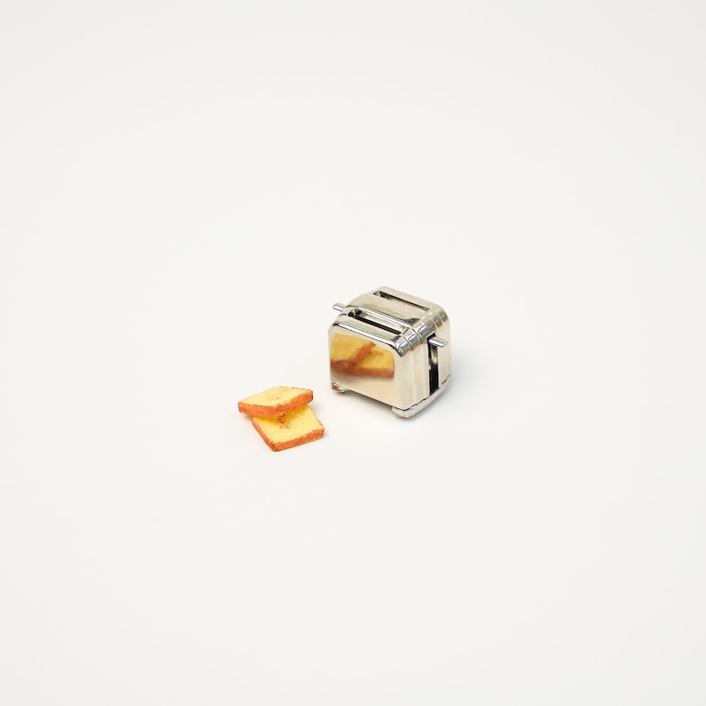 Slice Toaster Fridge Magnet 3D Toaster Magnets Tiny Bread Toaster Refrigerator Magnets image 4