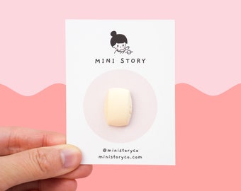 Steamed Bun Pin | Chinese Steamed Bun Brooch | Mantou Bun Pin | Asian Street Food Pin | Foodie's Gift | Dim Sum Lover