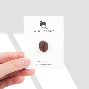 Coffee Bean Brooch | Coffee Lover Pin | Espresso Bean Lapel Pin | Coffee Addict | Coffee Shop Accessories | Caffeine Pins | Barista Pins