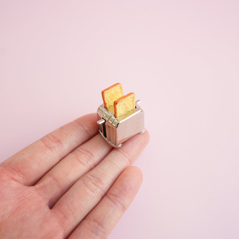 Slice Toaster Fridge Magnet 3D Toaster Magnets Tiny Bread Toaster Refrigerator Magnets image 1