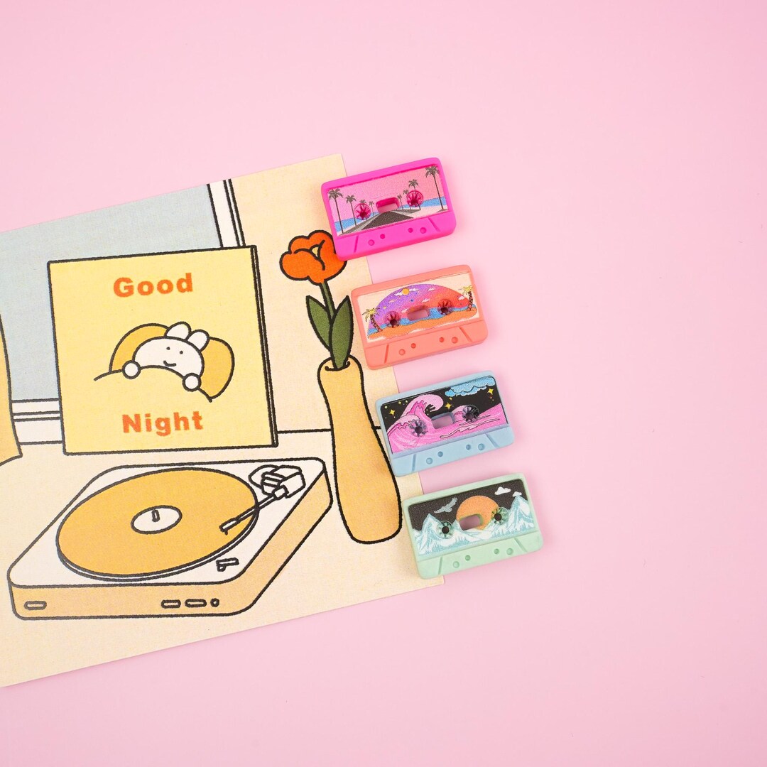 Cassette Tape Magnet Set of 4 | Retro Cassette Fridge Magnet ...