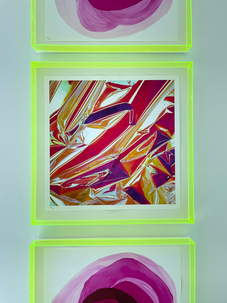 Custom Acrylic Frames 3 Add Your Own Art Fluorescent Etsy