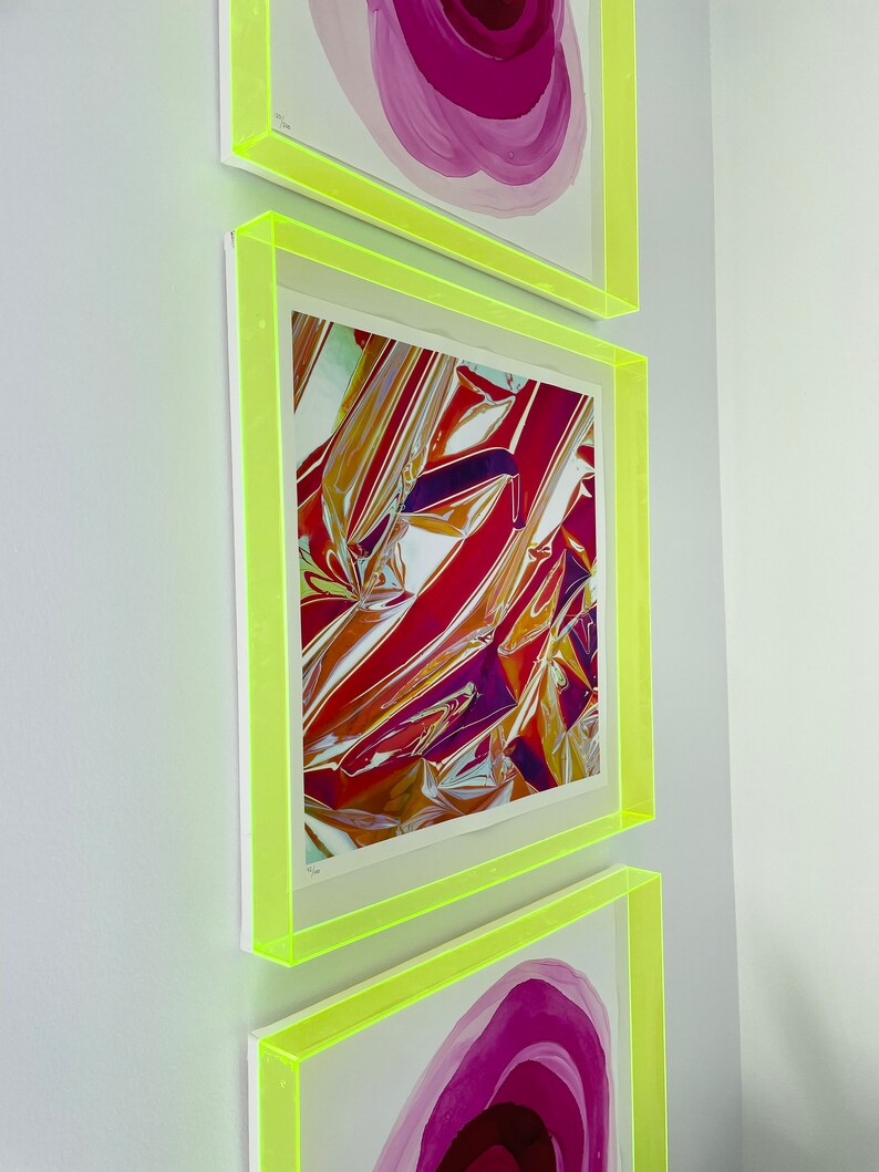 Custom Acrylic Frames 3 Add Your Own Art Fluorescent Etsy