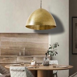 Handmade pendant light brass oxide ceiling lamp solid brass dome hammered antique brass dome light fixture Moroccan oxide light