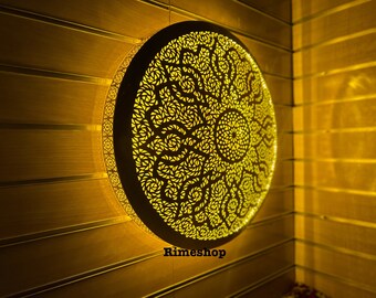 Moroccan Wall Light,Handmade Wall Light Moroccan Wall Sconce -Art Decor Light Wall Sconce,Brass Wall decor lamp,Wall Lighting Decor