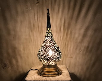 Floor lamp ,Moroccan handcrafted lampshade , brass lamp , handmade lamp , desk lamp , standing lamp