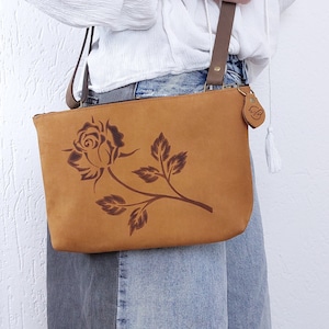 Beauty Rose Leather Bag