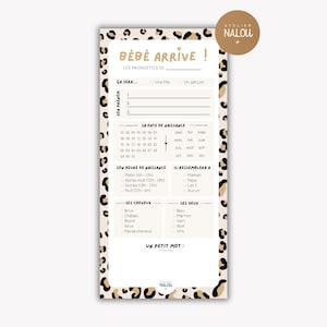 Cartes de Prédictions - Gender Reveal / Baby Shower