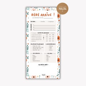 Cartes de Prédictions - Gender Reveal / Baby Shower