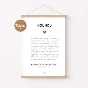 Nanny poster / thank you nanny / super nanny / childminder gift