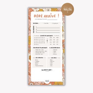 Cartes de Prédictions - Gender Reveal / Baby Shower