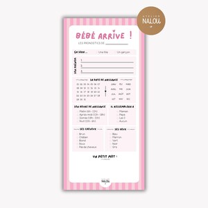 Cartes de Prédictions - Gender Reveal / Baby Shower