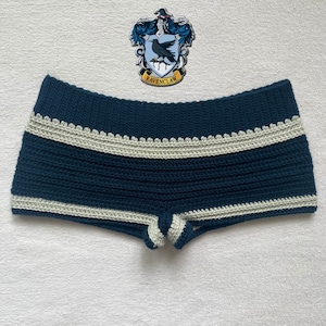 Harry Potter Ravenclaw Crochet Mini Shorts | Beach Outfit Mini Shorts | Summer Shorts | Y2K Mini Shorts | Low Waisted | Pajamas | Handmade