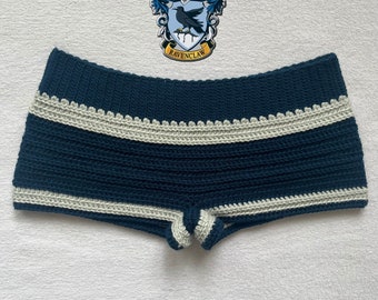 Harry Potter Ravenclaw Crochet Mini Shorts | Beach Outfit Mini Shorts | Summer Shorts | Y2K Mini Shorts | Low Waisted | Pajamas | Handmade