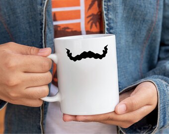 Mustache Coffee Mug | Funny Imperial Moustache, 15 oz