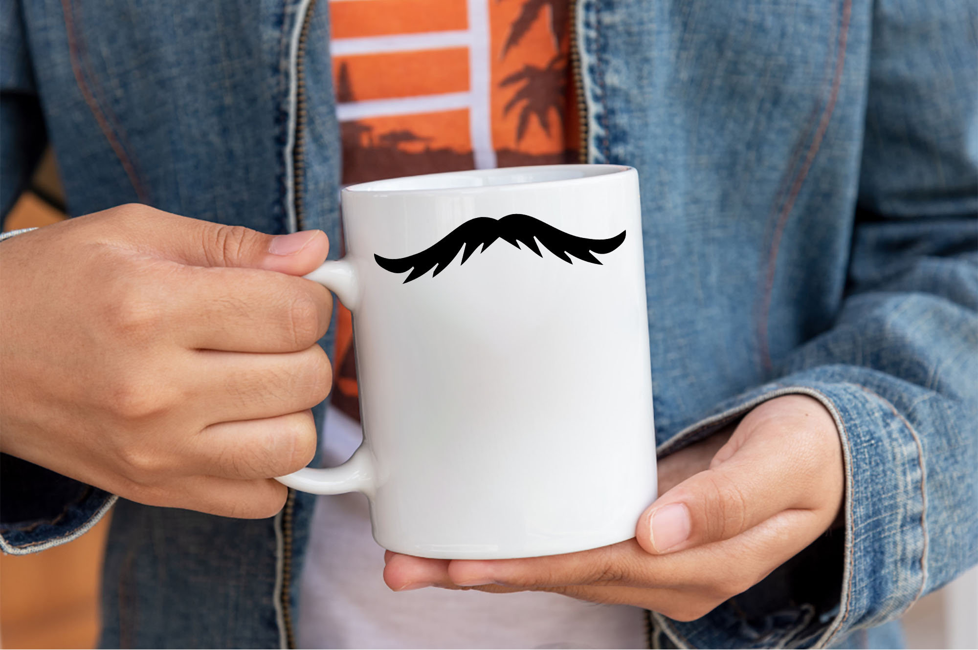 Mugs Cups Men Funny Coffee Cup Tea Gift Elegant Man Mustache With