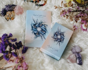 Baraja de Oráculo Nest of Light / INGLÉS y FRANCÉS Para lecturas de cartas del Tarot Oráculo Baraja independiente