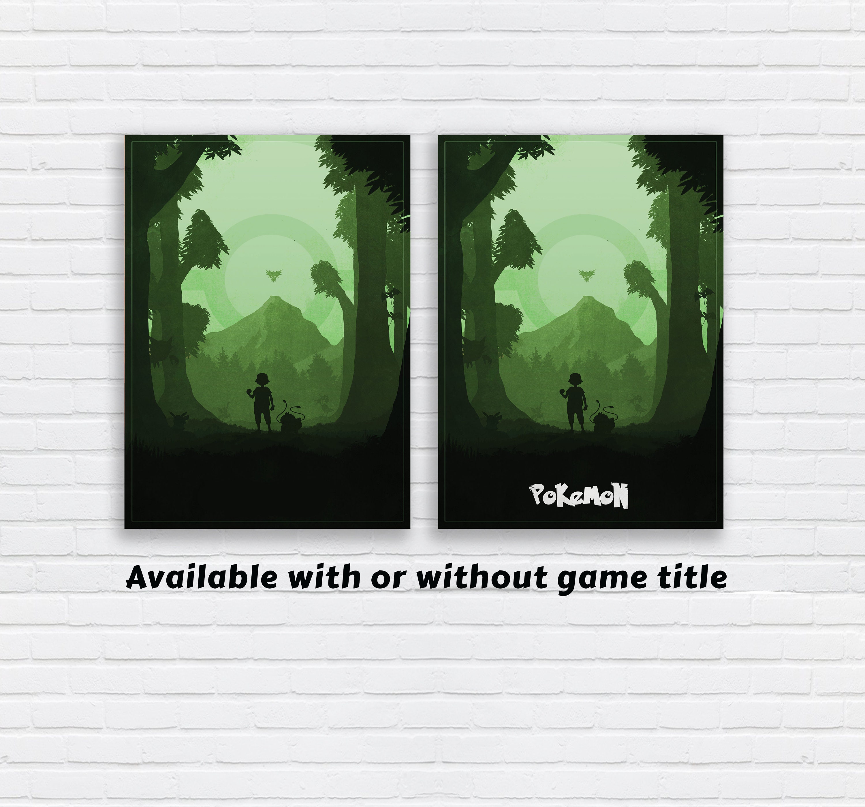 Minimalist Video Game Poster Pokemon Art Print Gamer Etsy