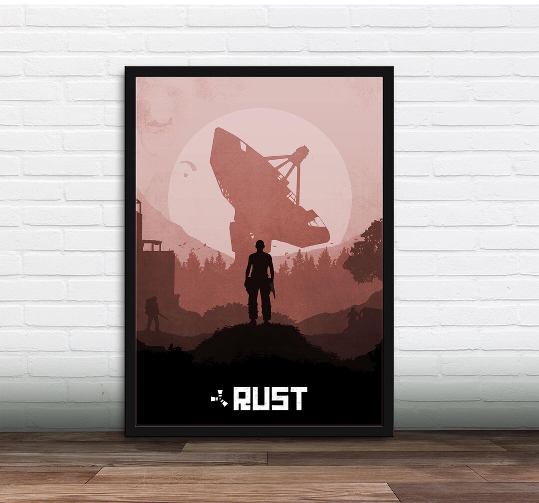 Minimalist Video Game Poster - Rust, Art Print, Gamer Gift, Gift for ...
