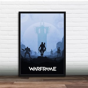 Minimalist Video Game Poster - Warframe, Art Print, Gamer gift, Gift for him, Gift for her