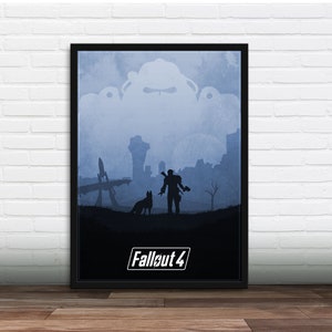 Minimalistisches Videospiel Poster - Fallout 4 , Kunstdruck, Gamer Geschenk, Geschenk für Ihn, Geschenk für Sie