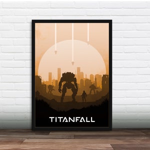 Minimalist Video Game Poster - Titanfall, Art Print, Gamer gift, Gift for him, Gift for her