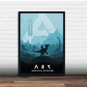 Minimalist Video Game Poster - Ark, Art Print, Gamer gift, Gift for him, Gift for her