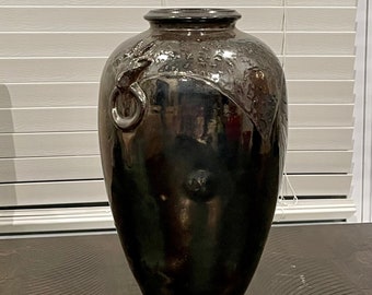 Handmade Ceramic Vase, Antique Glaze Jar Shape - Vietnamese Pottery